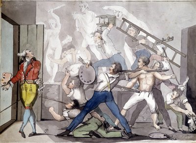 Allégorie du peintre. Gravure du 19e siècle - Unknown artist
