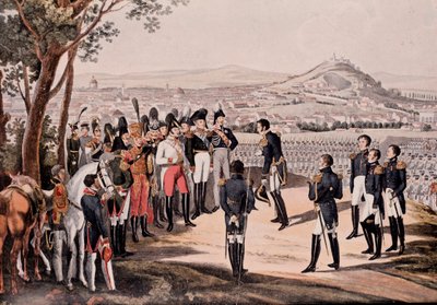 Les alliés de la Prusse sous Schwartzenberg ont vaincu les Français sous Marmont/Mortier (gravure) - Unknown artist