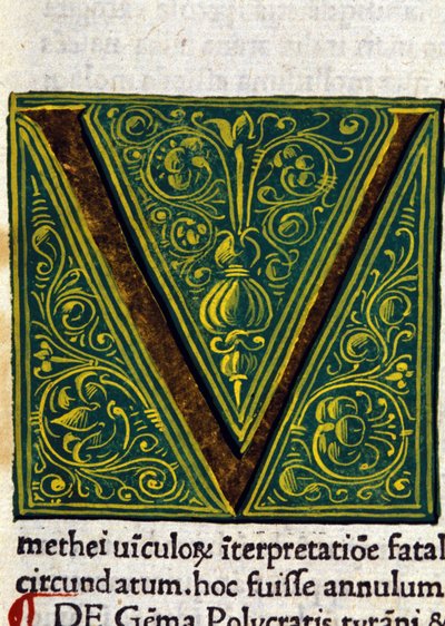 Alphabet : lettre miniaturisée V - Unknown artist