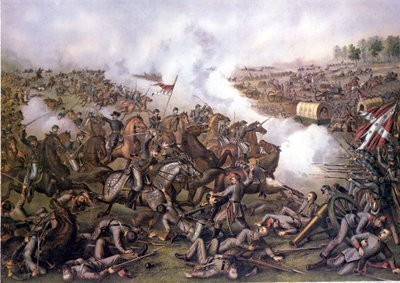 Guerre de Sécession (1861-1865) : bataille de Five Forks (Virginie) le 1er avril. - Unknown artist