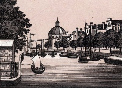 Amsterdam, Hollande : vue du canal Singel - Unknown artist