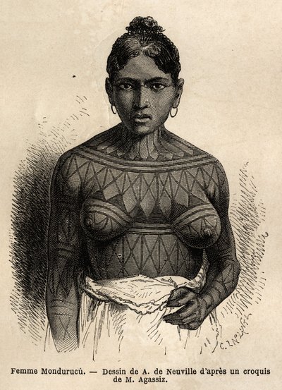 Une femme indienne Mondurucu (ou Mundurucu), une tribu de l