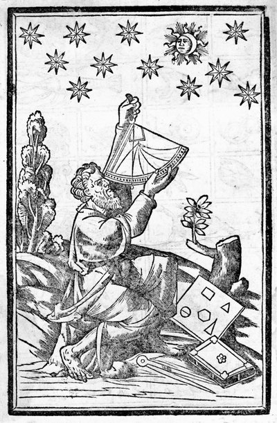 Un astrologue mesure la hauteur pendant l