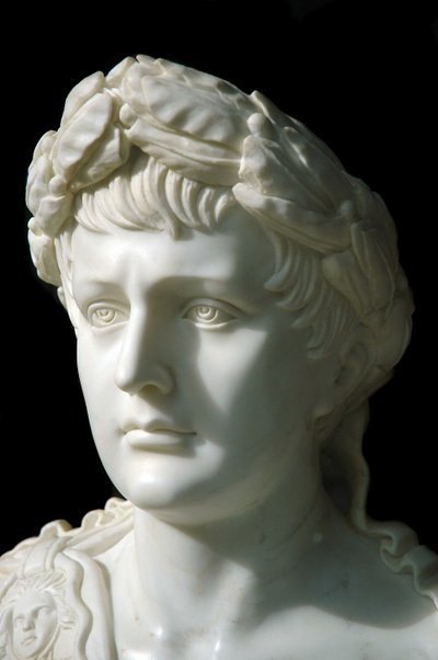 Buste anonyme en marbre du 19ème siècle de Napoléon Ier, empereur des Français - Unknown artist