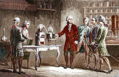 Antoine Laurent Lavoisier (1743-1894) exécute la décomposition de l