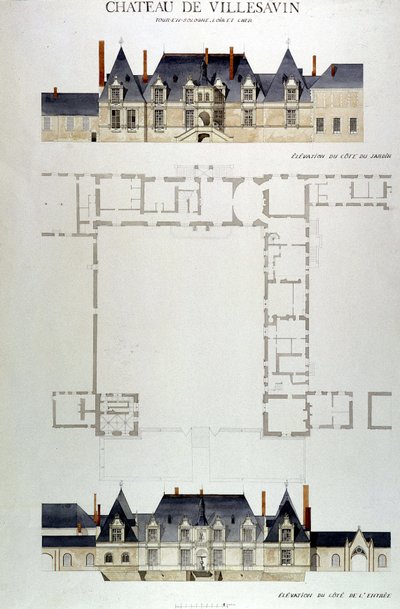 Architecture du Château de Villesavin, Tou en Sologne, Loir et Cher (41) - Unknown artist