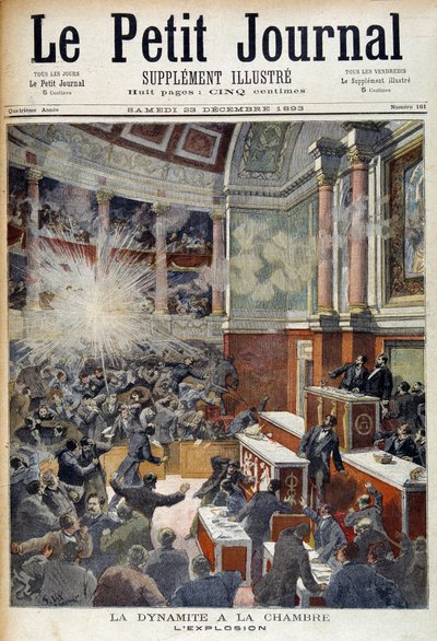 Attentat à la Chambre des députés. Explosion causée par une bombe posée par l