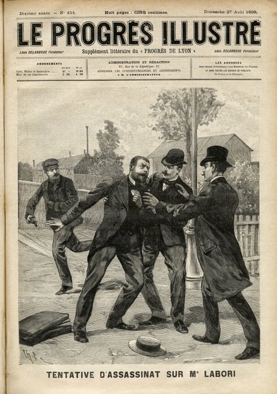 Attaque contre M. Fernand Labori (1860-1917), avocat de la défense d