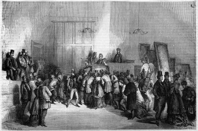 Salle des ventes à Paris : vente de tableaux à l