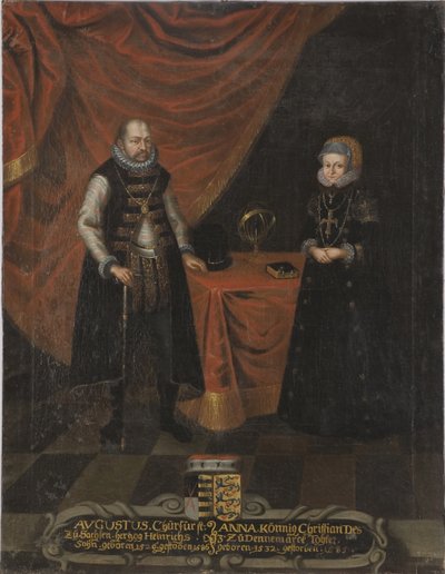Auguste I, électeur de Saxe et princesse Anne du Danemark - Unknown artist