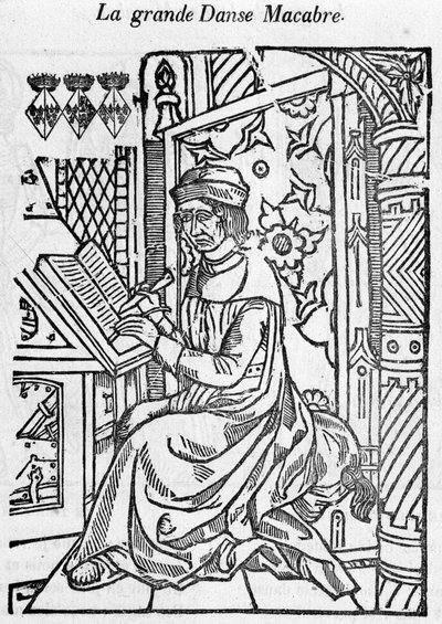 Auteur de la grande danse macabre écrivant - Unknown artist