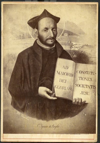 Azpeitia : Portrait peint de Saint Ignace de Loyola, fondateur de la Compagnie de Jésus et des Jésuites - Unknown artist