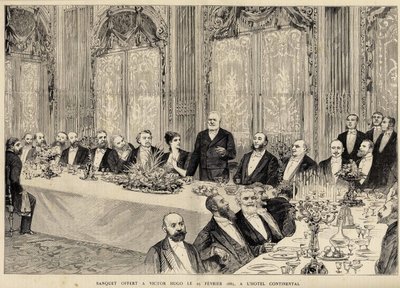 Banquet offert à Victor Hugo le 25 février - Unknown artist