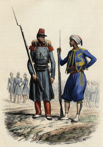 Bataillon de la Légion étrangère, formé et envoyé en Algérie en 1831; Bataillon de Tirailleurs indigènes, formé et envoyé en Algérie en 1841, dans "L