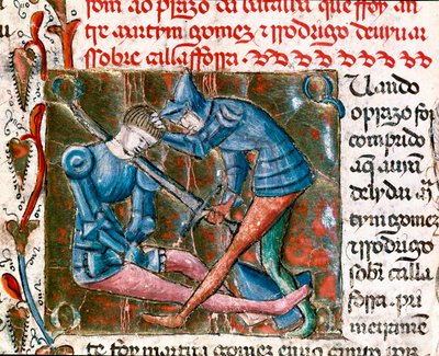 Bataille entre Rodrigo Diaz de Vivar dit Le Cid et Martin Gomez - Unknown artist