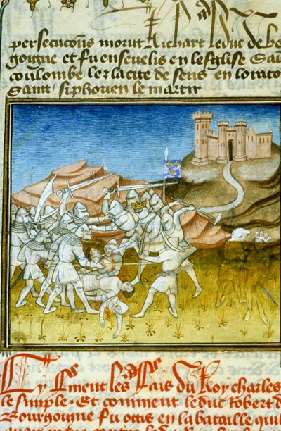 Bataille de Soissons - Miniature du Moyen Âge (réf. 512) - Unknown artist