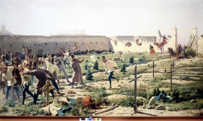Bataille de Solférino, Lombardie, opposant les armées franco-sardes et autrichiennes le 24 juin 1859. Museo del Risorgimento. Milan - Unknown artist