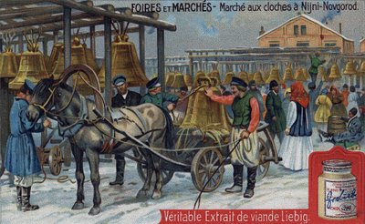 Marché aux cloches à Nijni Novgorod (Russie). Chromo Liebig de la fin du XIXe siècle. - Unknown artist