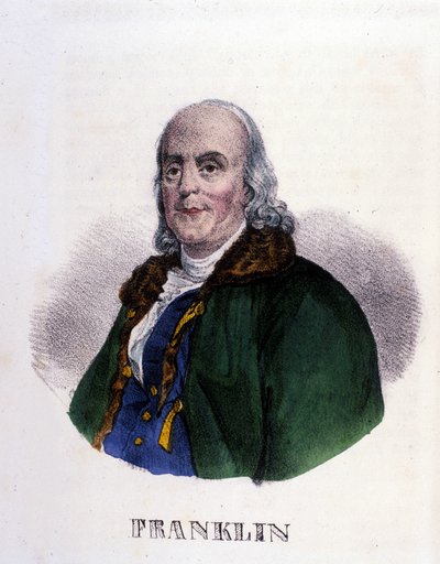 Benjamin Franklin (1706-1790), philosophe, physicien et ambassadeur américain - Unknown artist