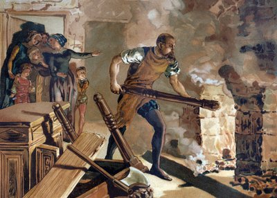 Bernard Palissy (1510-1589), céramiste français travaillant à la fusion de ses émaux - Unknown artist