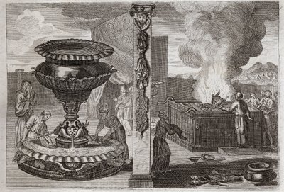 Bible de Royaumont, Ancien Testament : Autel des Parfums. La figure des deux autels, celui des parfums, et celui des holocaustes. Illustration de 1811 - Unknown artist