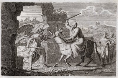 Bible de Royaumont, Ancien Testament : Balaam. Le faux prophète Balaam bénit le peuple de Dieu, bien que le roi Balak l