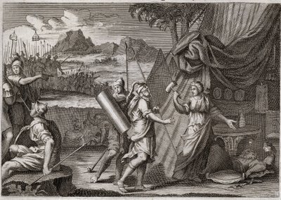 Bible de Royaumont, Ancien Testament : Mort de Sisara. Yaël (Jael) tue le chef de l
