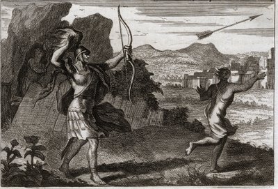 Bible de Royaumont, Ancien Testament : Jonathan et David. Et quand Jonathan vit l
