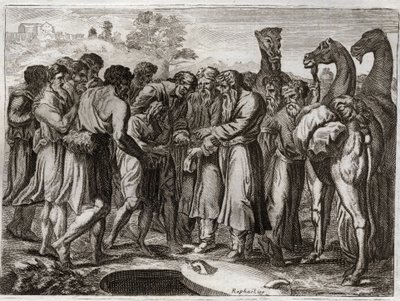 Bible de Royaumont, Ancien Testament : Joseph vendu par ses frères. - Unknown artist