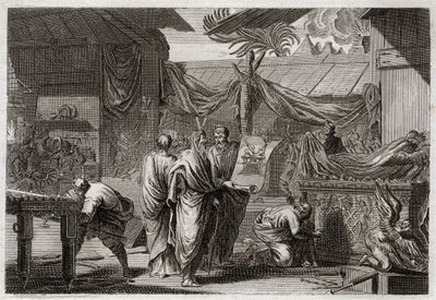 Bible de Royaumont, Ancien Testament : Le Tabernacle. Moïse fait ériger le Tabernacle selon l