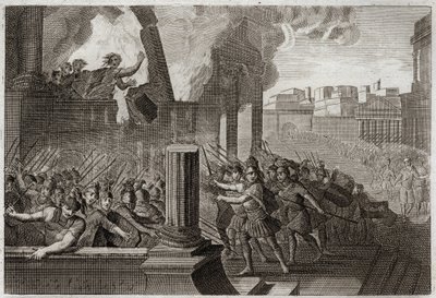 Bible de Royaumont, Ancien Testament : Zambri brûle. Zambri, s