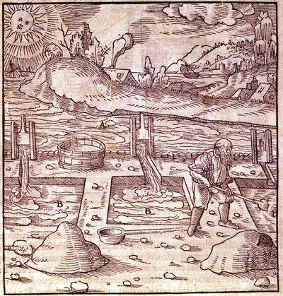 Récolte de bitume. Georg Bauer Agricola, livre 