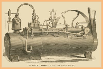Machine à vapeur stationnaire améliorée Blandy - Unknown Artist