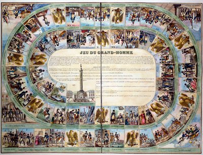 Jeux de société : plateau du « Jeu du Grand Homme », modèle du jeu de l