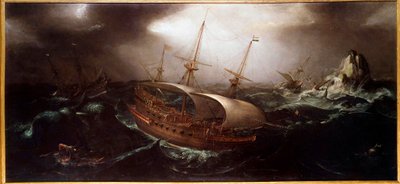 Bateaux dans la tempête - Unknown artist