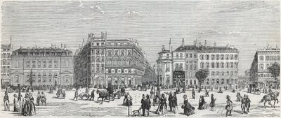 Boulevard des Italiens avec le café de Paris, la rue Taitbout, la maison dorée, la rue Lafitte, le café Riche et la rue Lepelletier - Gravure dans « Tableau-de-Paris » par Edmond Texier 1852 - Unknown artist
