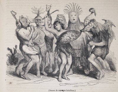 Natifs brésiliens dansant, de Le Magasin Pittoresque - Unknown artist