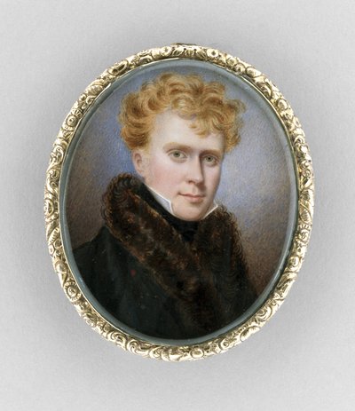 Broche avec portrait d