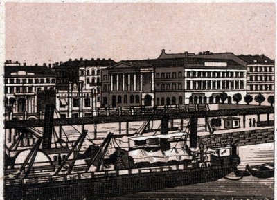 Budapest, Hongrie : vue du quai du Danube - Unknown artist