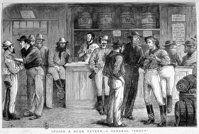 Taverne de brousse en Australie, vers 1880 - Unknown artist