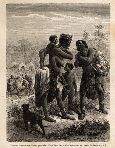 Bushmen stockant de l
