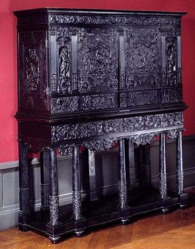 Cabinet en ébène Horatius Cocles, héros romain, défend le pont Sublicius à Rome contre l