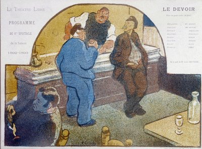 Café de Paris: zinc - dessin, fin du 19e siècle, Carnavalet. - Unknown artist