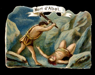 Caïn tuant son frère cadet Abel par jalousie (Enfants d