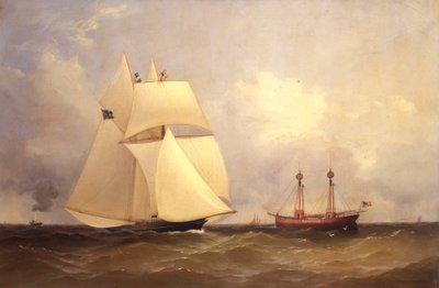 Cambria passant Sandy Hook après la course transatlantique, 1870 - Unknown