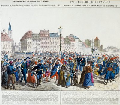 Capitulation de Strasbourg et départ de la garnison française, 28 septembre 1870 - Unknown artist