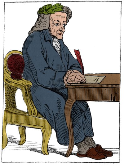 Carte à jouer de la République Française (1793) publiée à la Convention Nationale le 21/09/1792, après la chute des Royaumes : le personnage du philosophe sous les traits de l