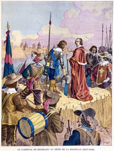 Le cardinal Richelieu au siège de La Rochelle (1627 - 1628) - Unknown artist