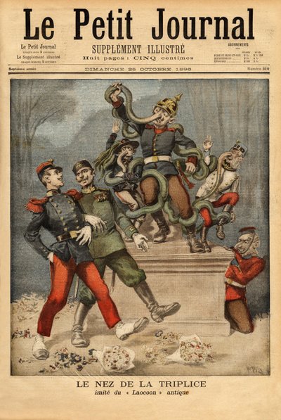Caricature allégorique sur la triple alliance entre l