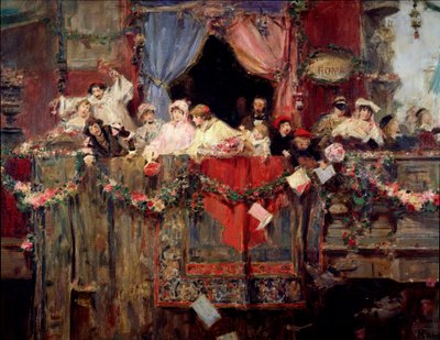 Scène de carnaval à Rome - Unknown artist
